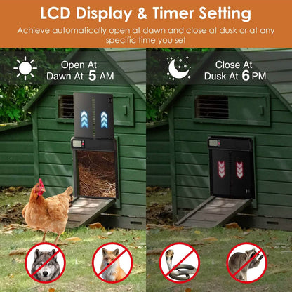 Automatic Chicken Coop Door with Timer Setting DailySale