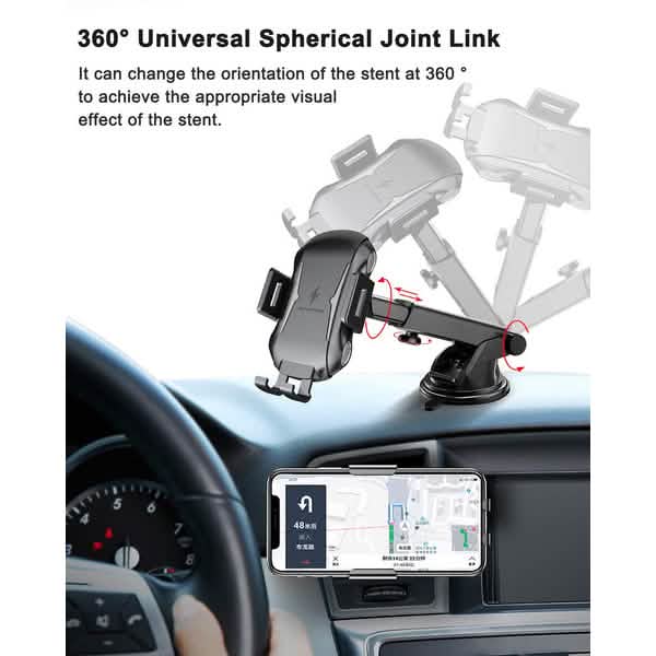 Automatic Clamping Wireless Car Charger Mount DailySale