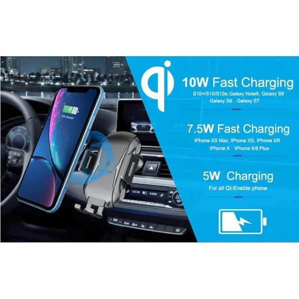 Automatic Clamping Wireless Car Charger Mount DailySale