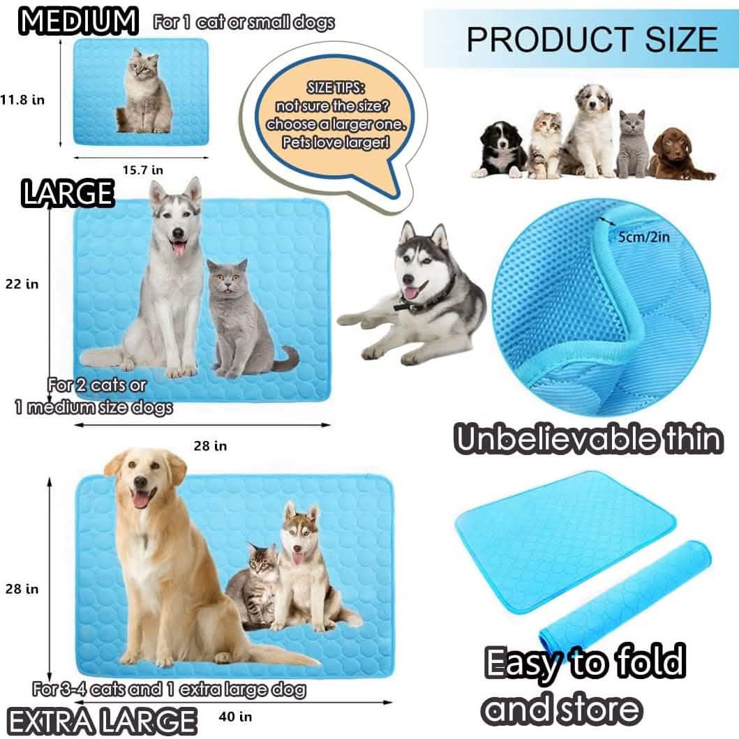 Automatic Cooling Dog Mat Washable Pet Sleeping Blanket Mat DailySale