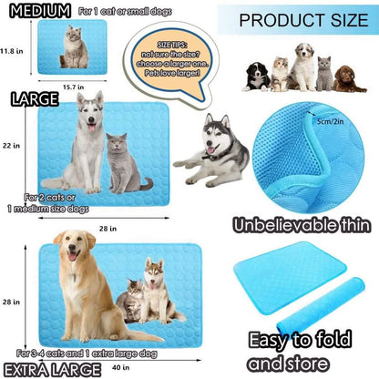 Automatic Cooling Dog Mat Washable Pet Sleeping Blanket Mat DailySale