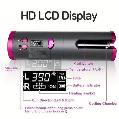 Automatic Curling Iron for Full-bodied Hair with 5 Temperature Settings DailySale