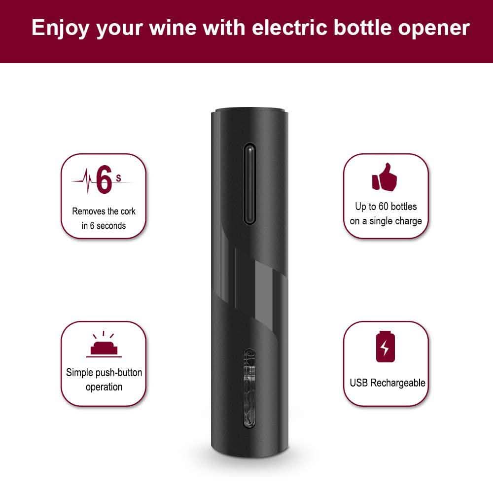 Automatic Electric Wine Bottle Corkscrew Opener DailySale