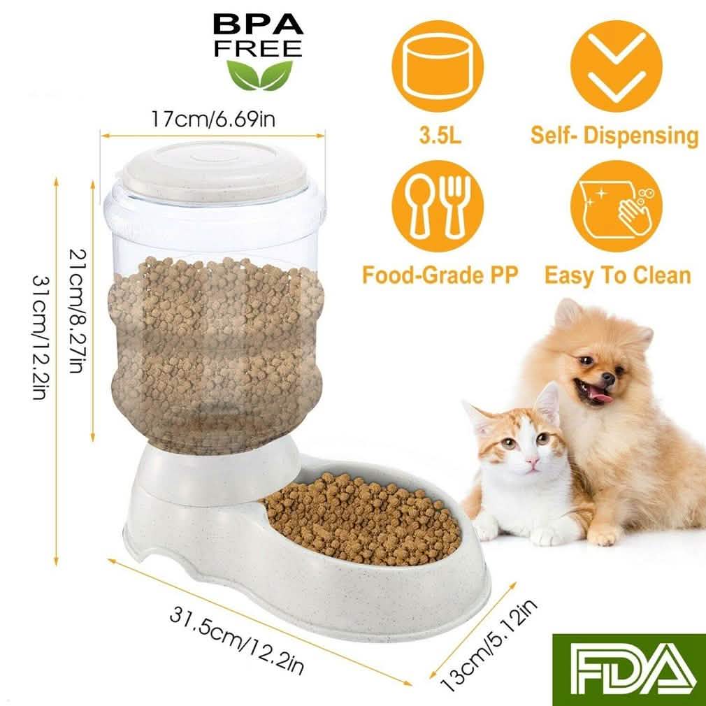Automatic Pet Feeder Self-Dispensing Gravity Pets Food Dispenser DailySale