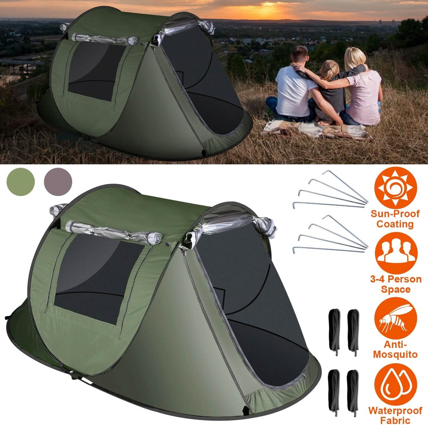 Automatic Pop Up Camping Tent DailySale