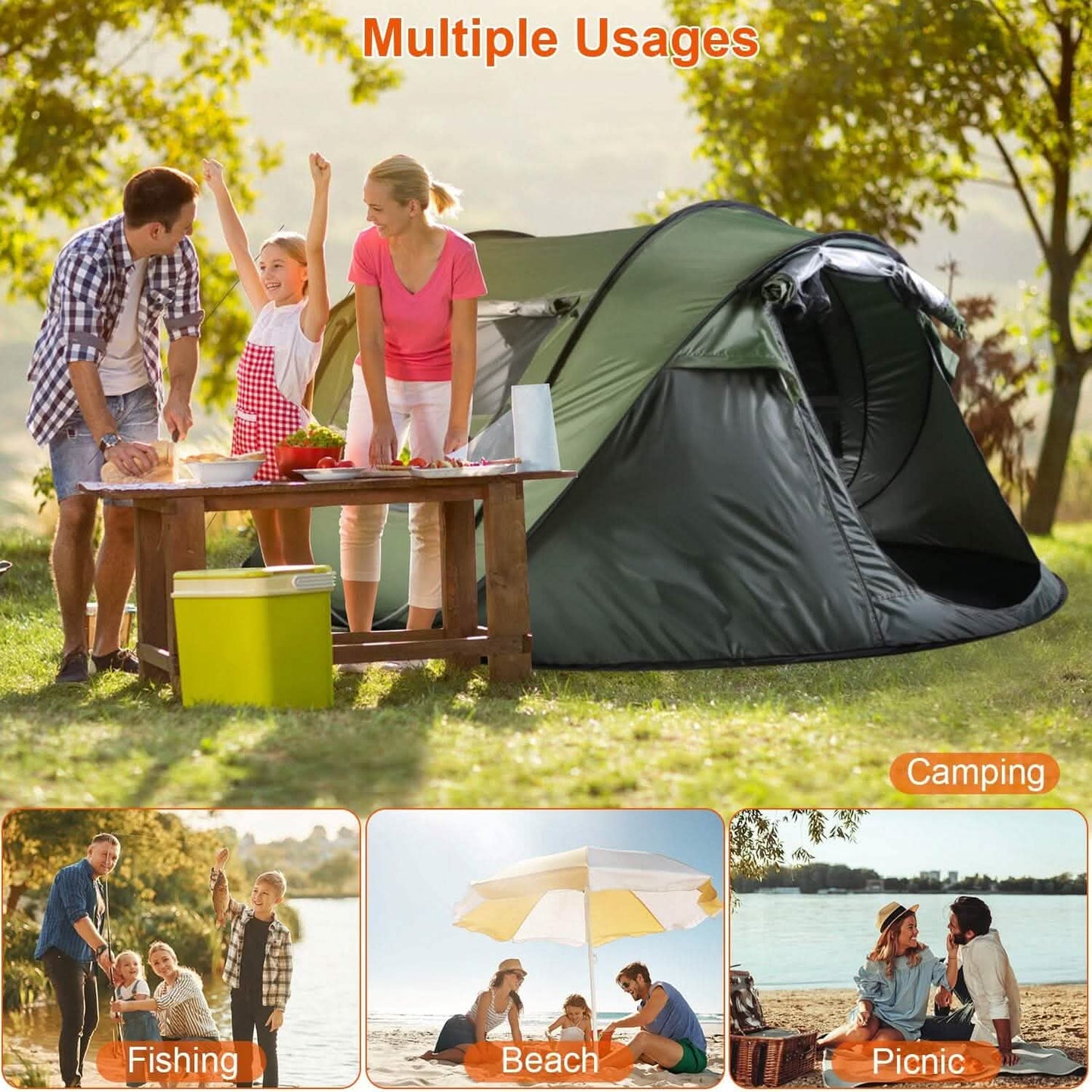 Automatic Pop Up Camping Tent DailySale