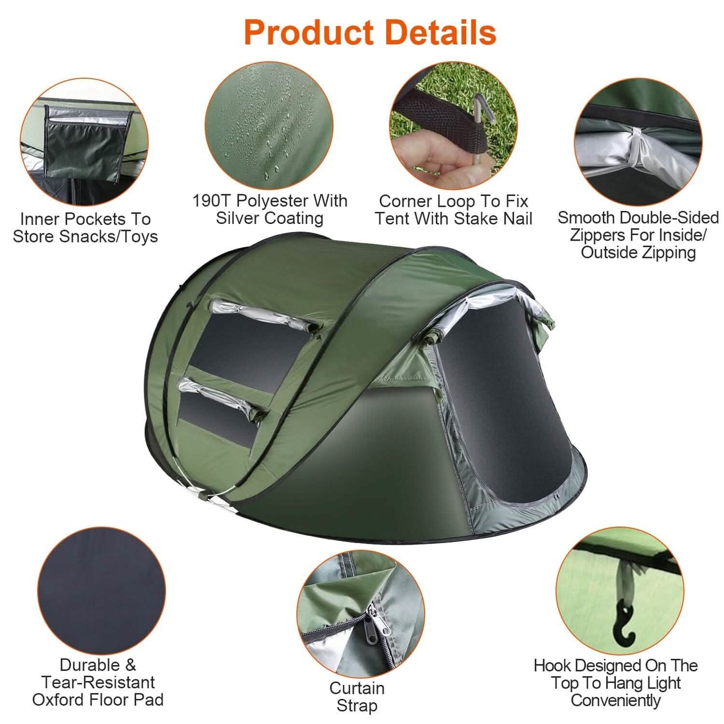 Automatic Pop Up Camping Tent DailySale