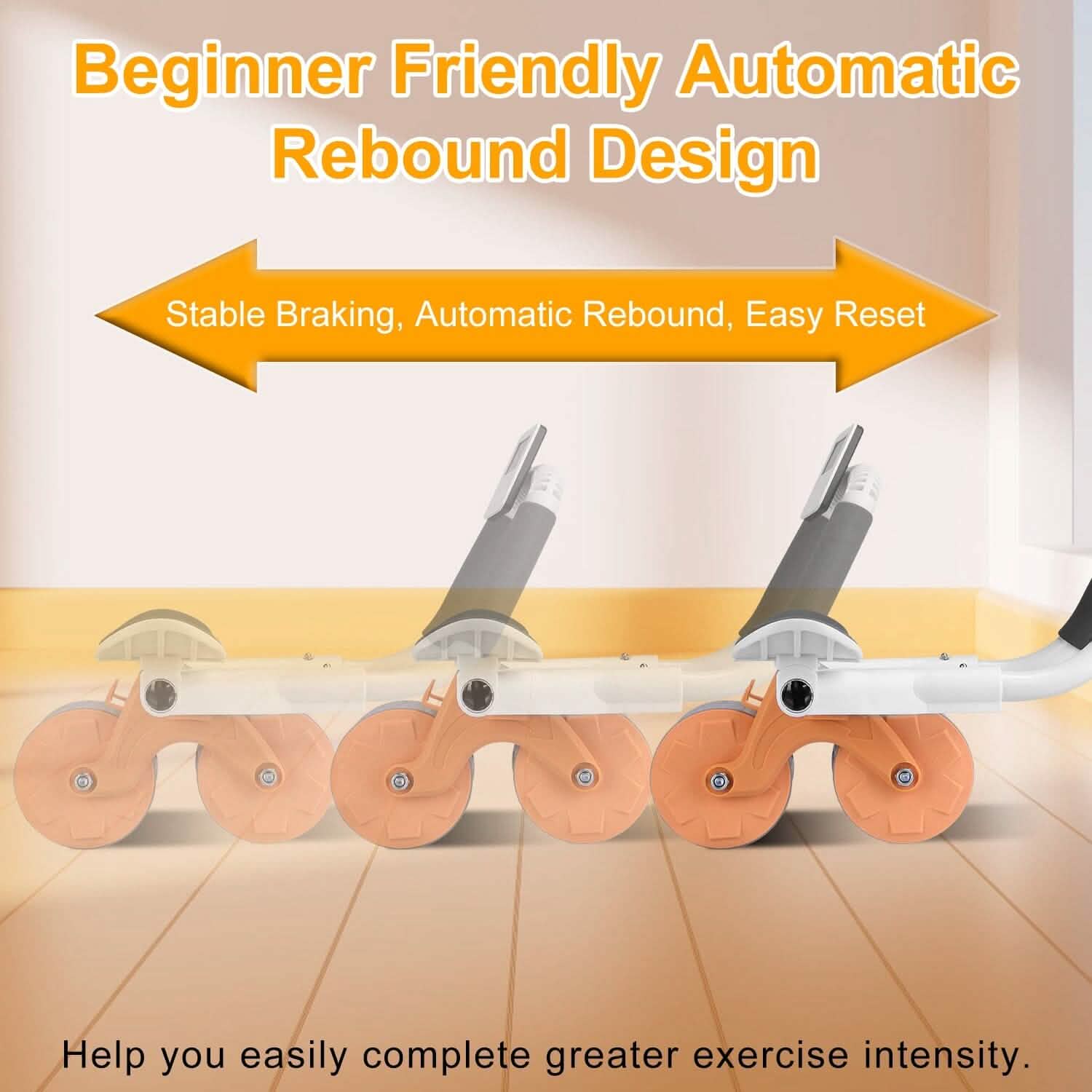 Automatic Rebound Abdominal Wheel Roller for Core Strength with Timer Kneel Pad DailySale