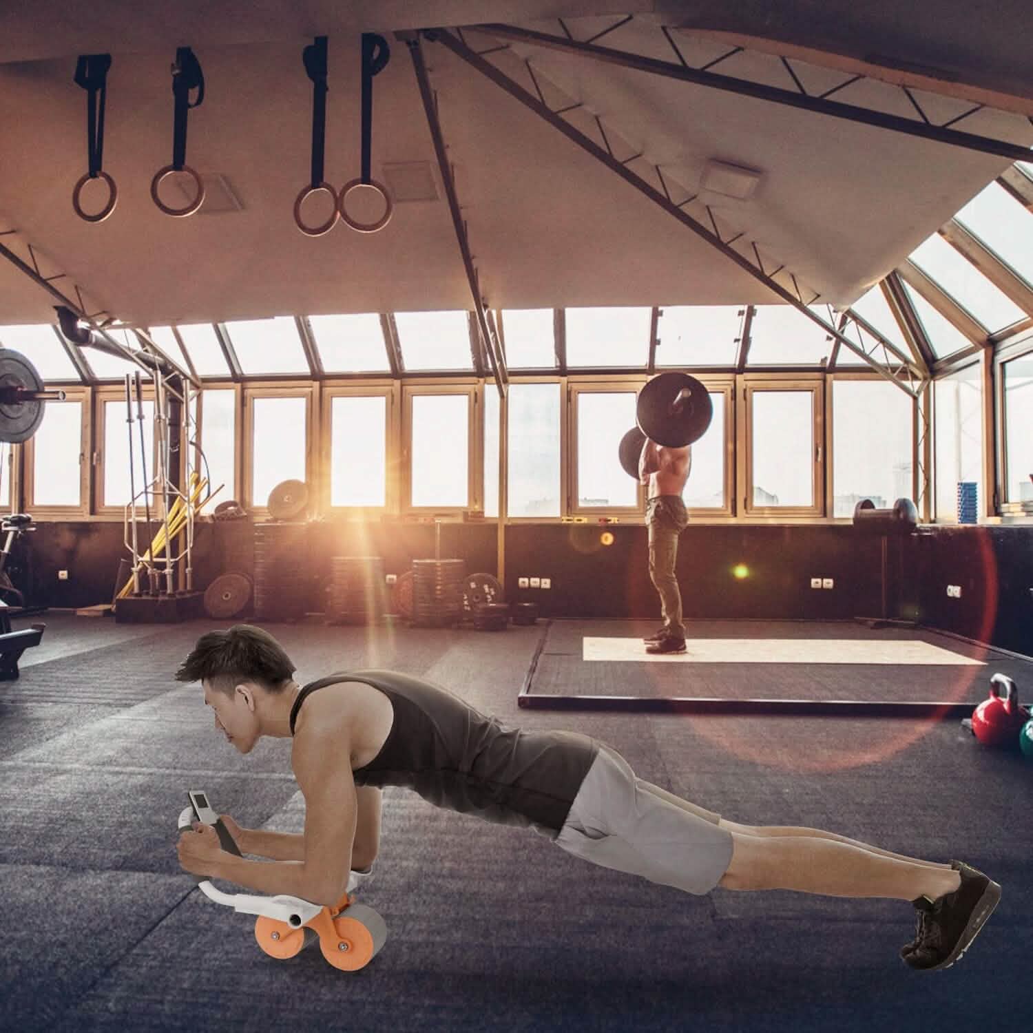 Automatic Rebound Abdominal Wheel Roller for Core Strength with Timer Kneel Pad DailySale