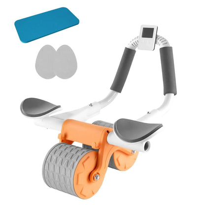 Automatic Rebound Abdominal Wheel Roller for Core Strength with Timer Kneel Pad DailySale