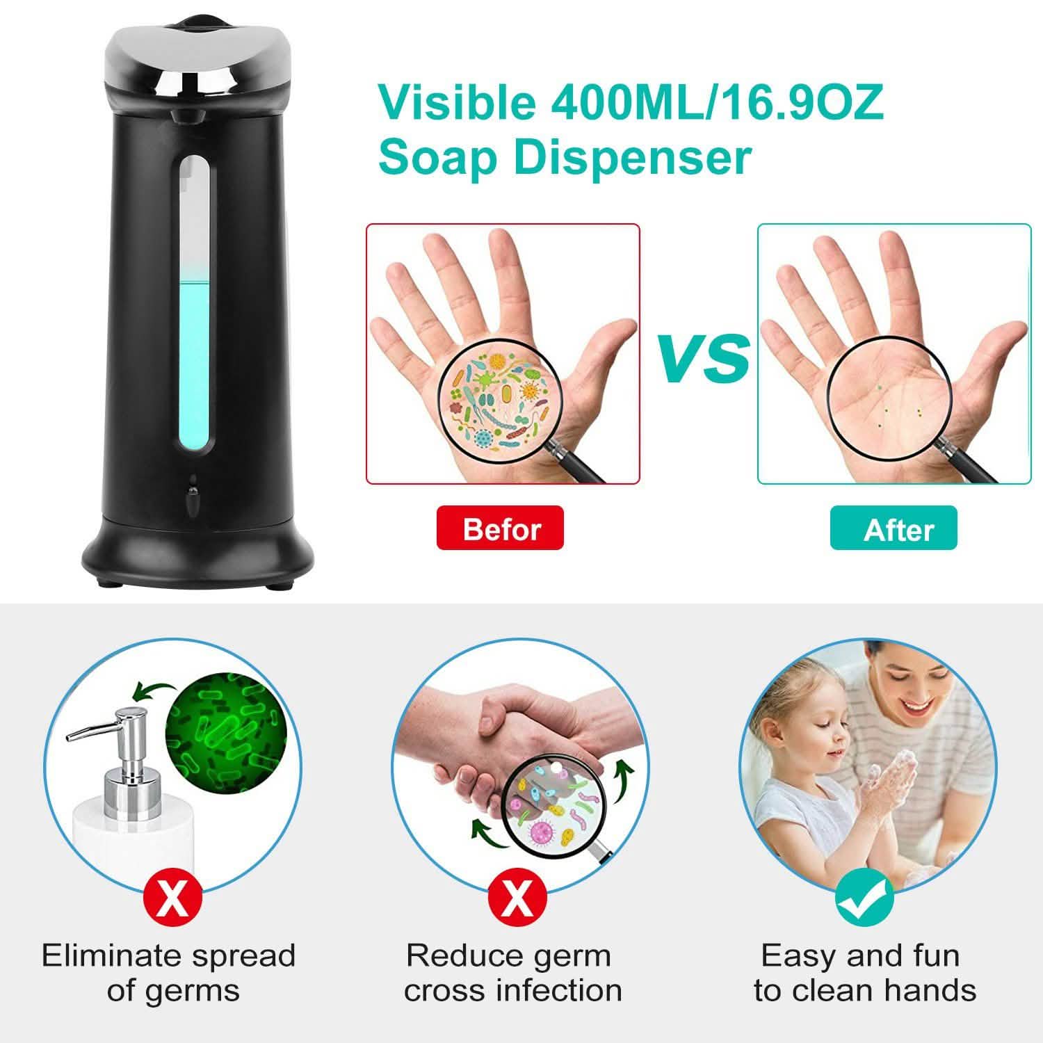 Automatic Soap Dispenser 400 ML/16.9 Oz DailySale