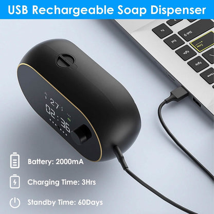 Automatic Soap Dispenser Wall Mounted Hand Free with Clock Temperature DailySale