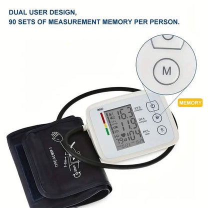 Automatic Upper Arm Blood Pressure Monitor with Heart Rate DailySale