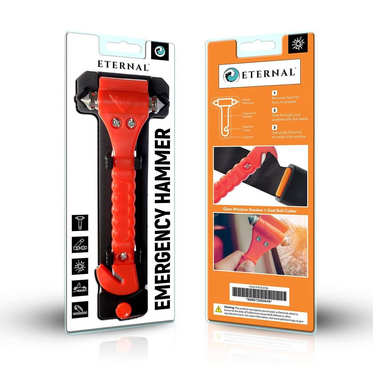 Automotive Emergency Hammer with Seat-Belt Cutter DailySale