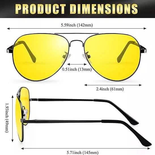 Aviator Tac Night Vision Glasses Polarized Sunglasses Anti Glare Driving Goggles DailySale