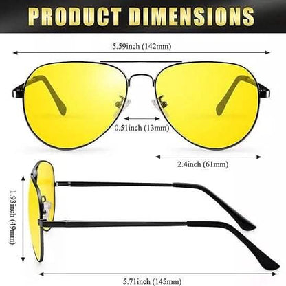 Aviator Tac Night Vision Glasses Polarized Sunglasses Anti Glare Driving Goggles DailySale