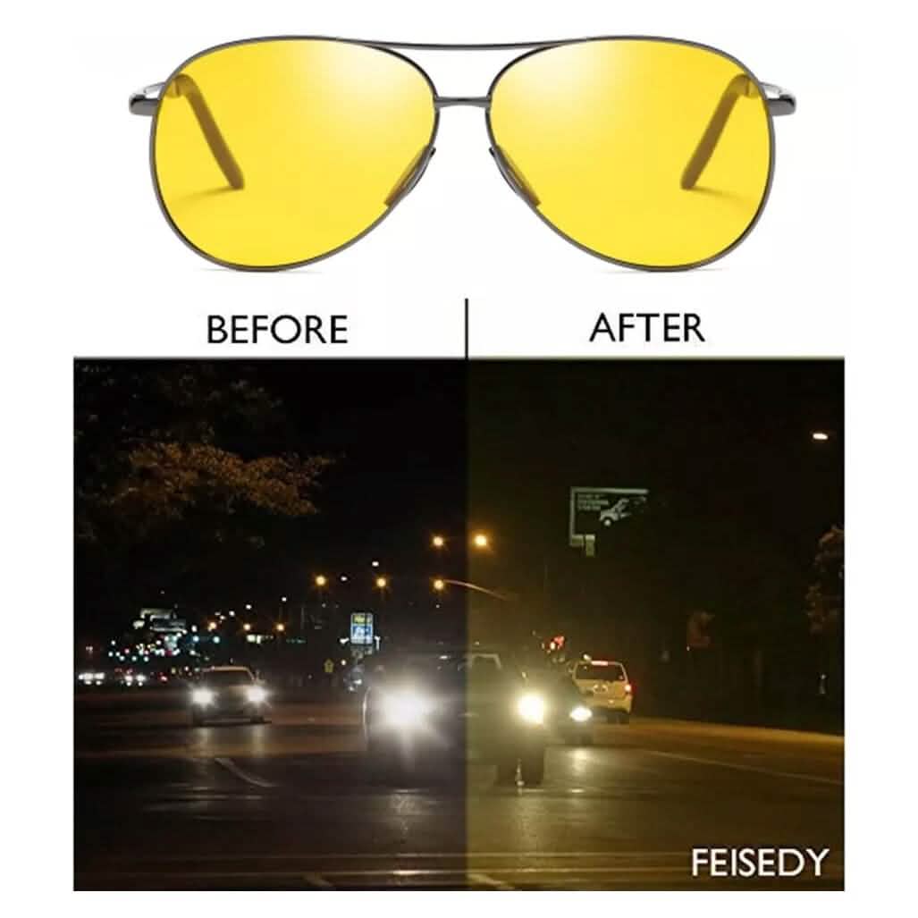 Aviator Tac Night Vision Glasses Polarized Sunglasses Anti Glare Driving Goggles DailySale