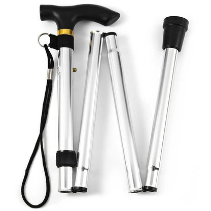 Portable Aluminum Folding Walking Travel Stick Cane DailySale