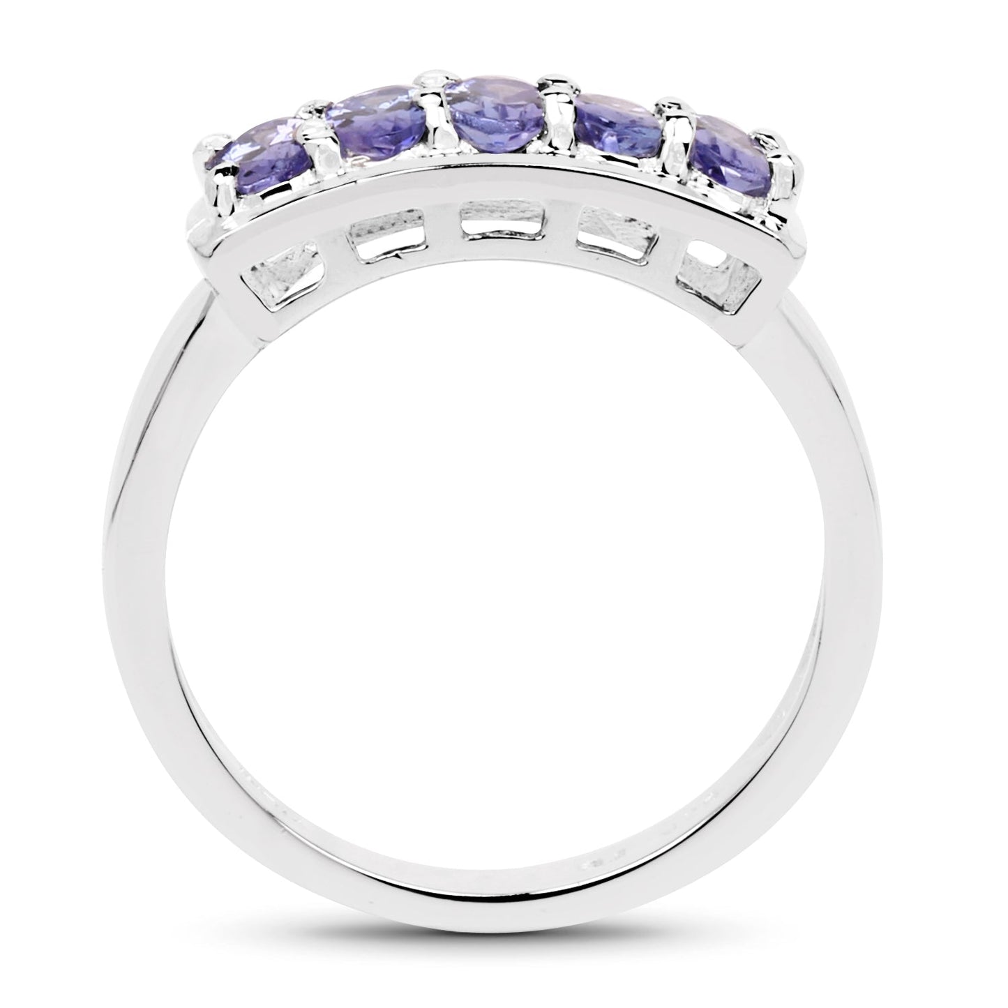 1.25 Carat Genuine Tanzanite .925 Sterling Silver Ring Bids.com