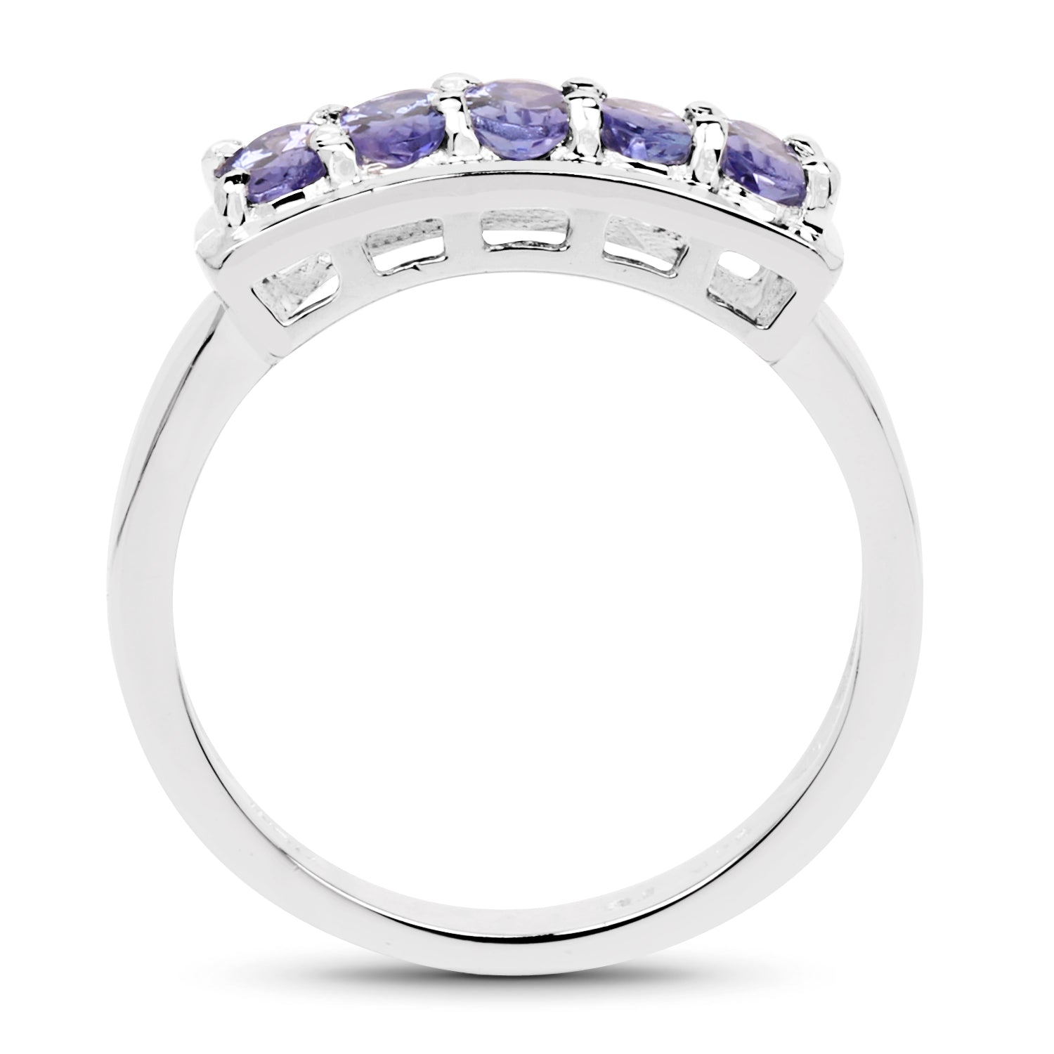 1.25 Carat Genuine Tanzanite .925 Sterling Silver Ring Bids.com