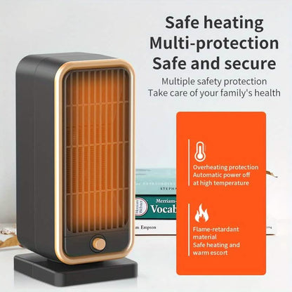 500W Portable Ceramic Space Heater with Safety Tip-Over Protection – Square Design DailySale