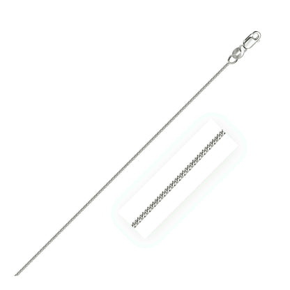 14k White Gold Gourmette Chain 1.0mm Bids.com