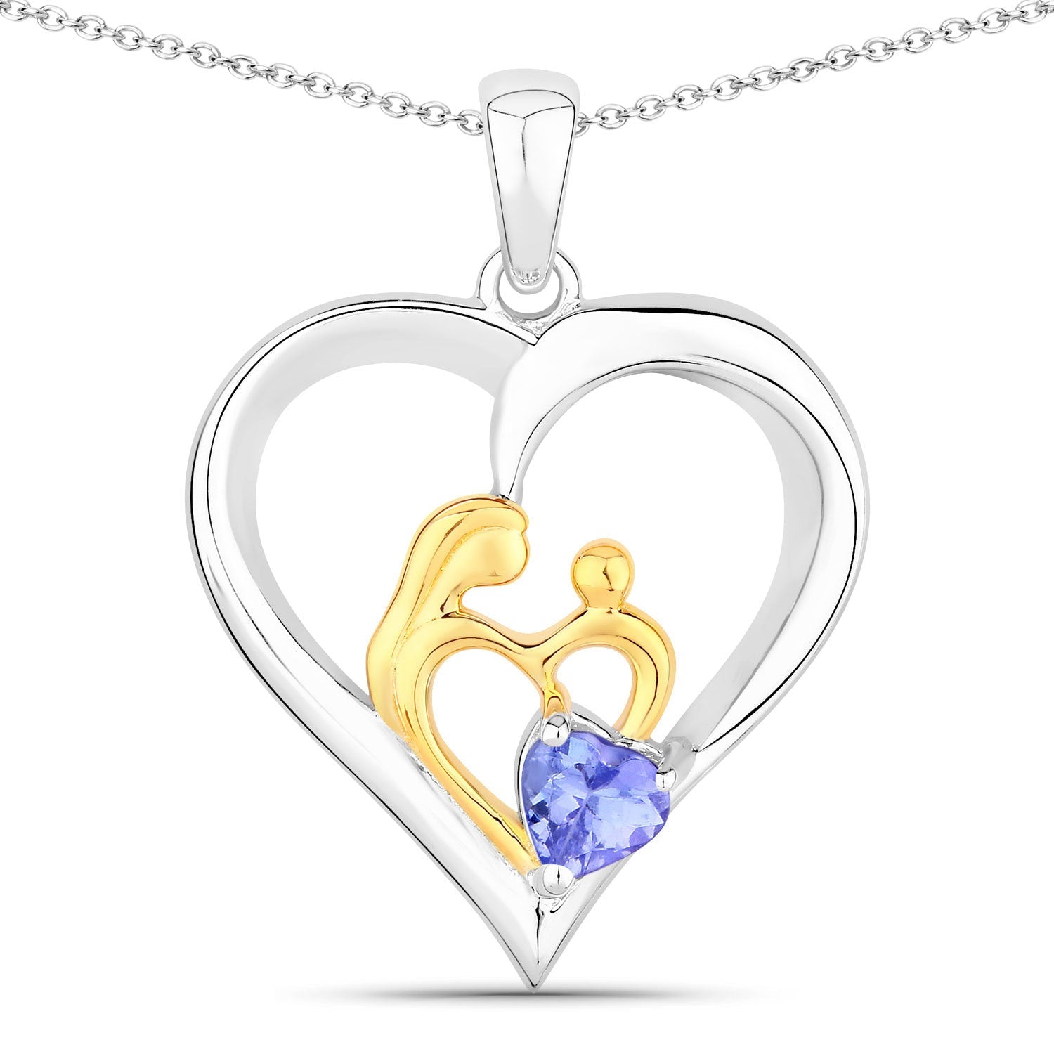 0.45 Carat Genuine Tanzanite .925 Sterling Silver Pendant Bids.com