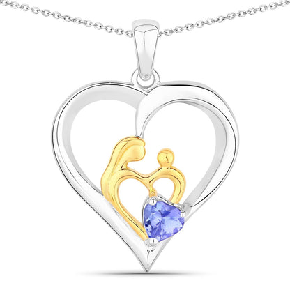 0.45 Carat Genuine Tanzanite .925 Sterling Silver Pendant Bids.com