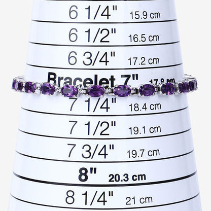 7.98 Carat Genuine Amethyst .925 Sterling Silver Bracelet Bids.com