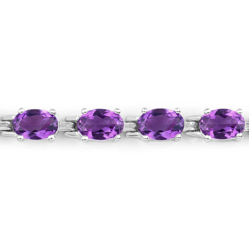 7.98 Carat Genuine Amethyst .925 Sterling Silver Bracelet Bids.com