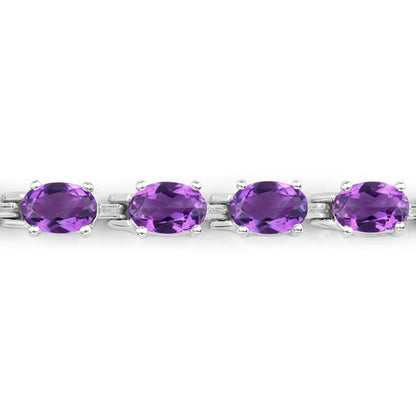 7.98 Carat Genuine Amethyst .925 Sterling Silver Bracelet Bids.com