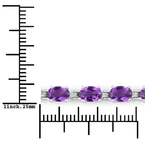 7.98 Carat Genuine Amethyst .925 Sterling Silver Bracelet Bids.com
