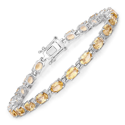 9.03 Carat Genuine Citrine .925 Sterling Silver Bracelet Bids.com