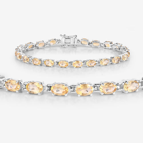 9.03 Carat Genuine Citrine .925 Sterling Silver Bracelet Bids.com