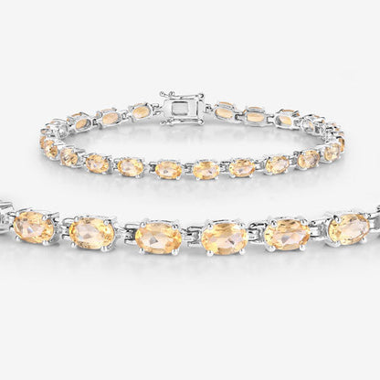 9.03 Carat Genuine Citrine .925 Sterling Silver Bracelet Bids.com
