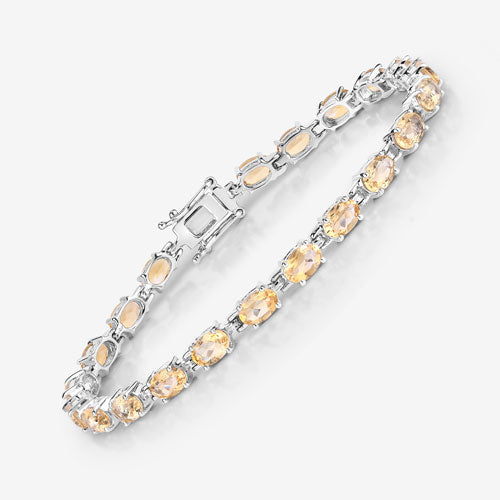 9.03 Carat Genuine Citrine .925 Sterling Silver Bracelet Bids.com