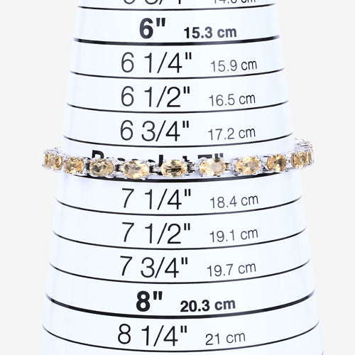 9.03 Carat Genuine Citrine .925 Sterling Silver Bracelet Bids.com