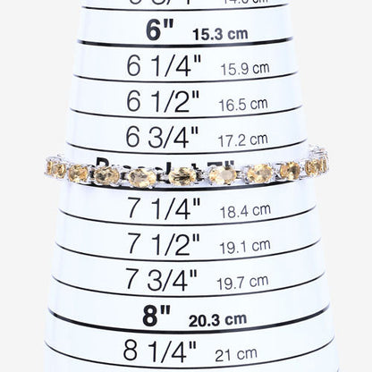 9.03 Carat Genuine Citrine .925 Sterling Silver Bracelet Bids.com