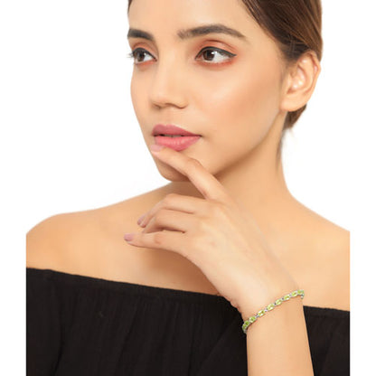 8.61 Carat Genuine Peridot .925 Sterling Silver Bracelet Bids.com