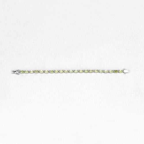 8.61 Carat Genuine Peridot .925 Sterling Silver Bracelet Bids.com