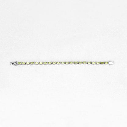 8.61 Carat Genuine Peridot .925 Sterling Silver Bracelet Bids.com