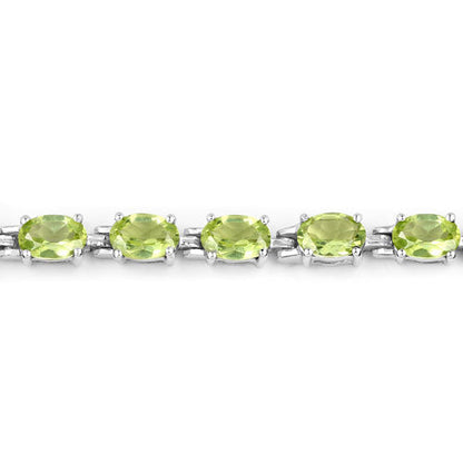 8.61 Carat Genuine Peridot .925 Sterling Silver Bracelet Bids.com