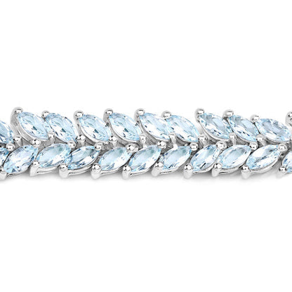 10.12 Carat Genuine Aquamarine .925 Sterling Silver Bracelet Bids.com
