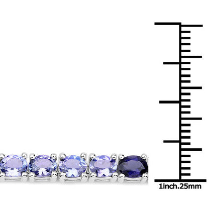 12.04 Carat Genuine Multi Stone .925 Sterling Silver Bracelet Bids.com