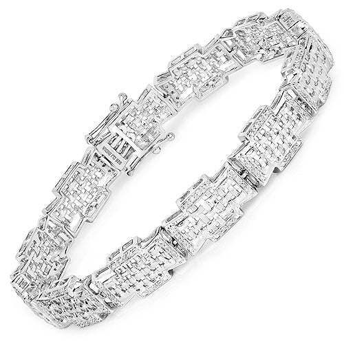 0.48 Carat Genuine White Diamond .925 Sterling Silver Bracelet Bids.com