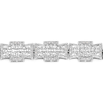 0.48 Carat Genuine White Diamond .925 Sterling Silver Bracelet Bids.com
