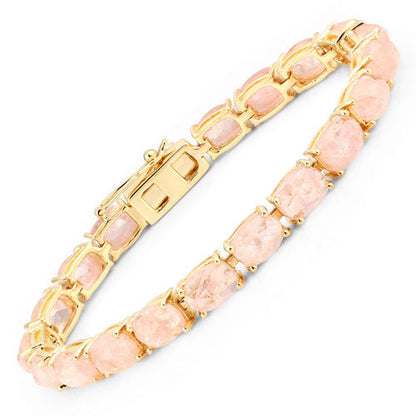 34.50 Carat Genuine Morganite .925 Sterling Silver Bracelet Bids.com