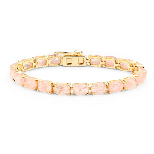 34.50 Carat Genuine Morganite .925 Sterling Silver Bracelet Bids.com