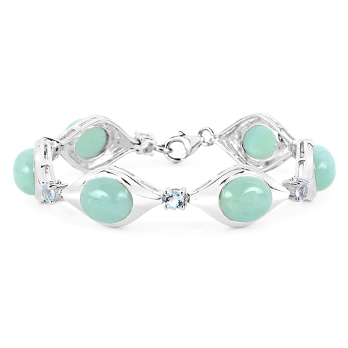 39.72 Carat Genuine Aquamarine .925 Sterling Silver Bracelet Bids.com