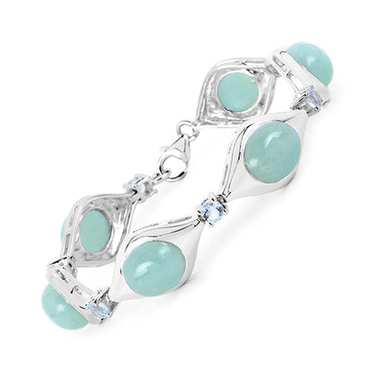 39.72 Carat Genuine Aquamarine .925 Sterling Silver Bracelet Bids.com